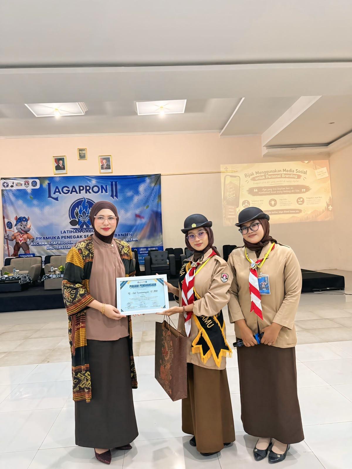 LAGAPRON II UNBAJA,  Seminar Personal Branding Bekali Kemampuan Anggota Pramuka
