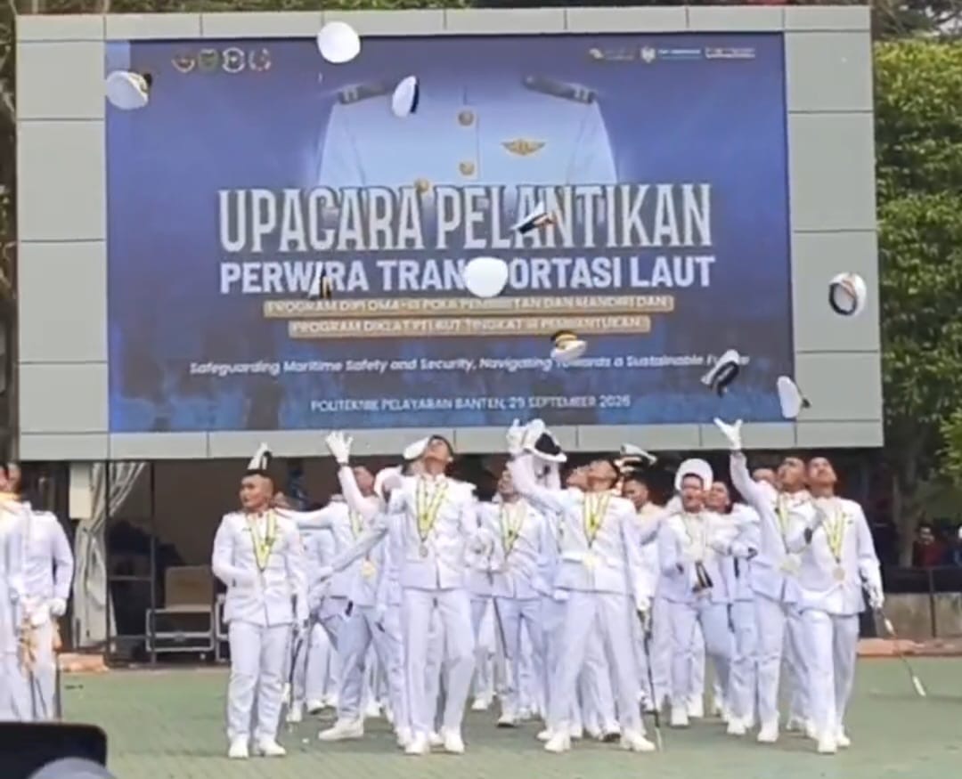 Siap Jaga Laut Nusantara, Perwira Transportasi Laut Poltekpel Banten Resmi Dilantik