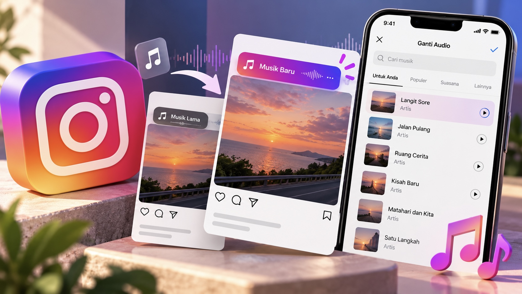 Instagram Kini Bisa Ganti Musik Postingan Tanpa Hapus Konten Lama